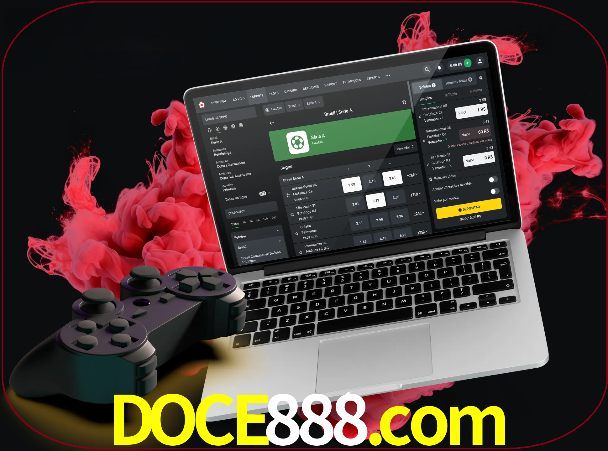 Visite a secção especial de jogos de vídeo em doce888 para descobrir em que jogos pode apostar e ganhar muito dinheiro.