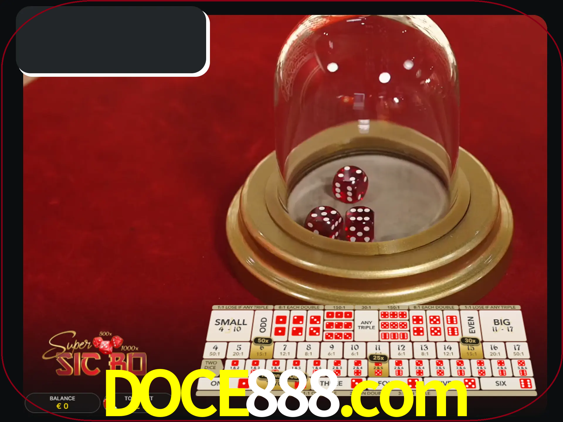 Deixe os dados ao seu lado nos jogos da Sic Bo.