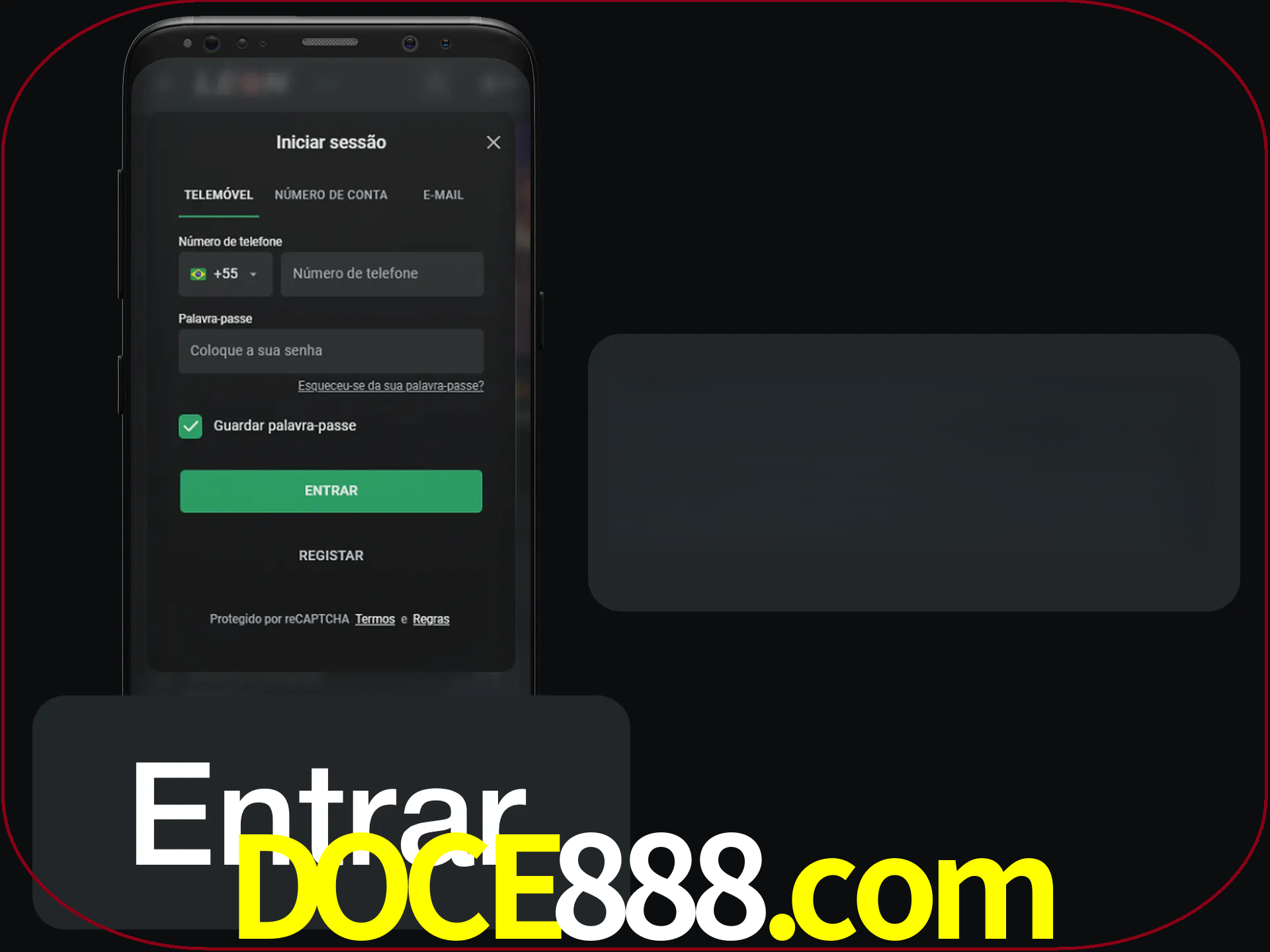 Faça o login para começar a apostar e jogar no cassino.