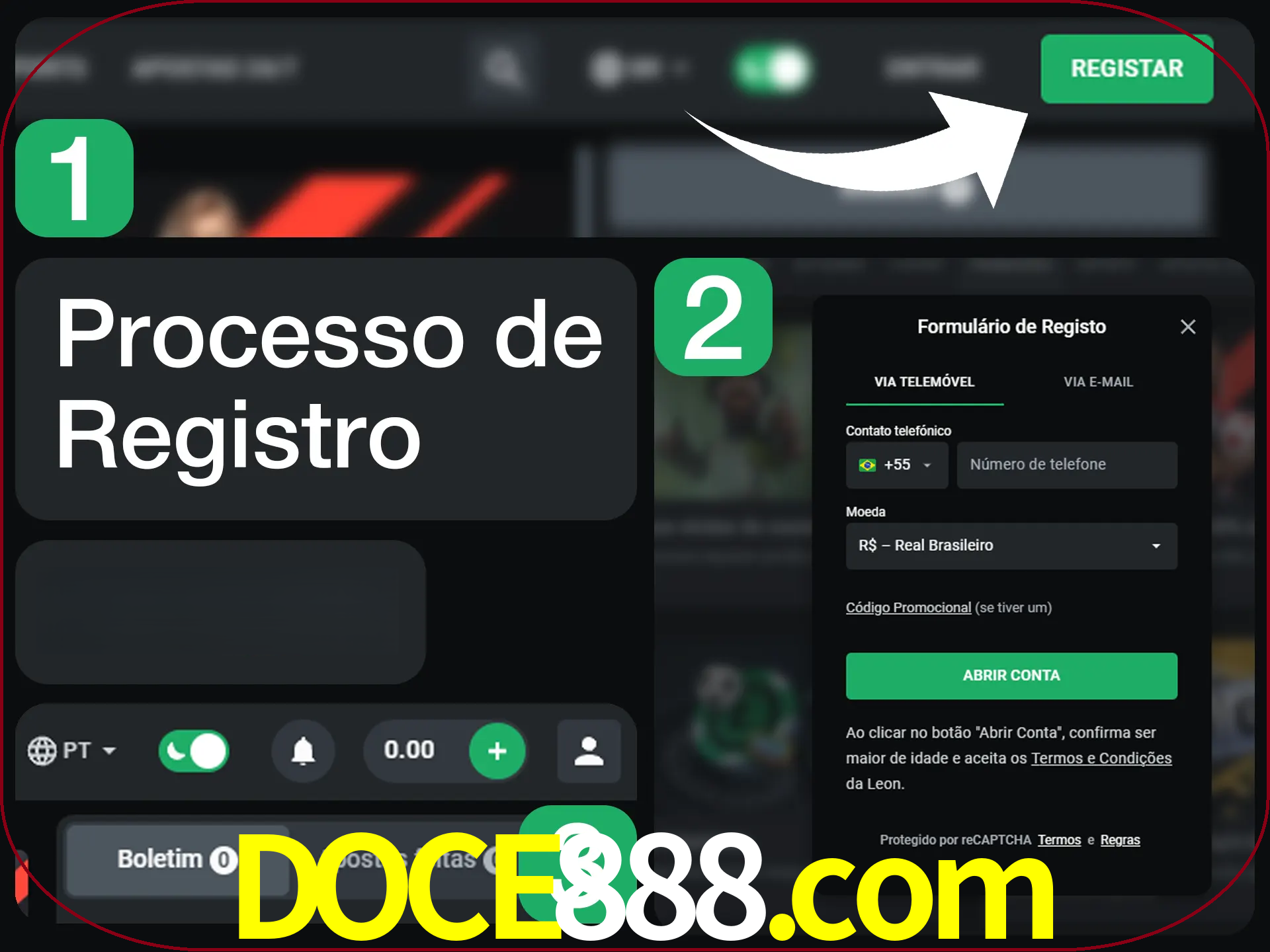 O processo de registro na LeonBet é simples.