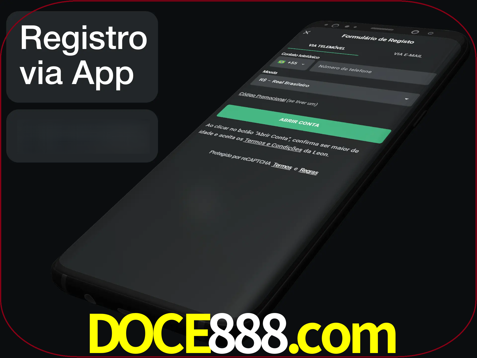 Registre-se quiclly em LeonBet usando o aplicativo.