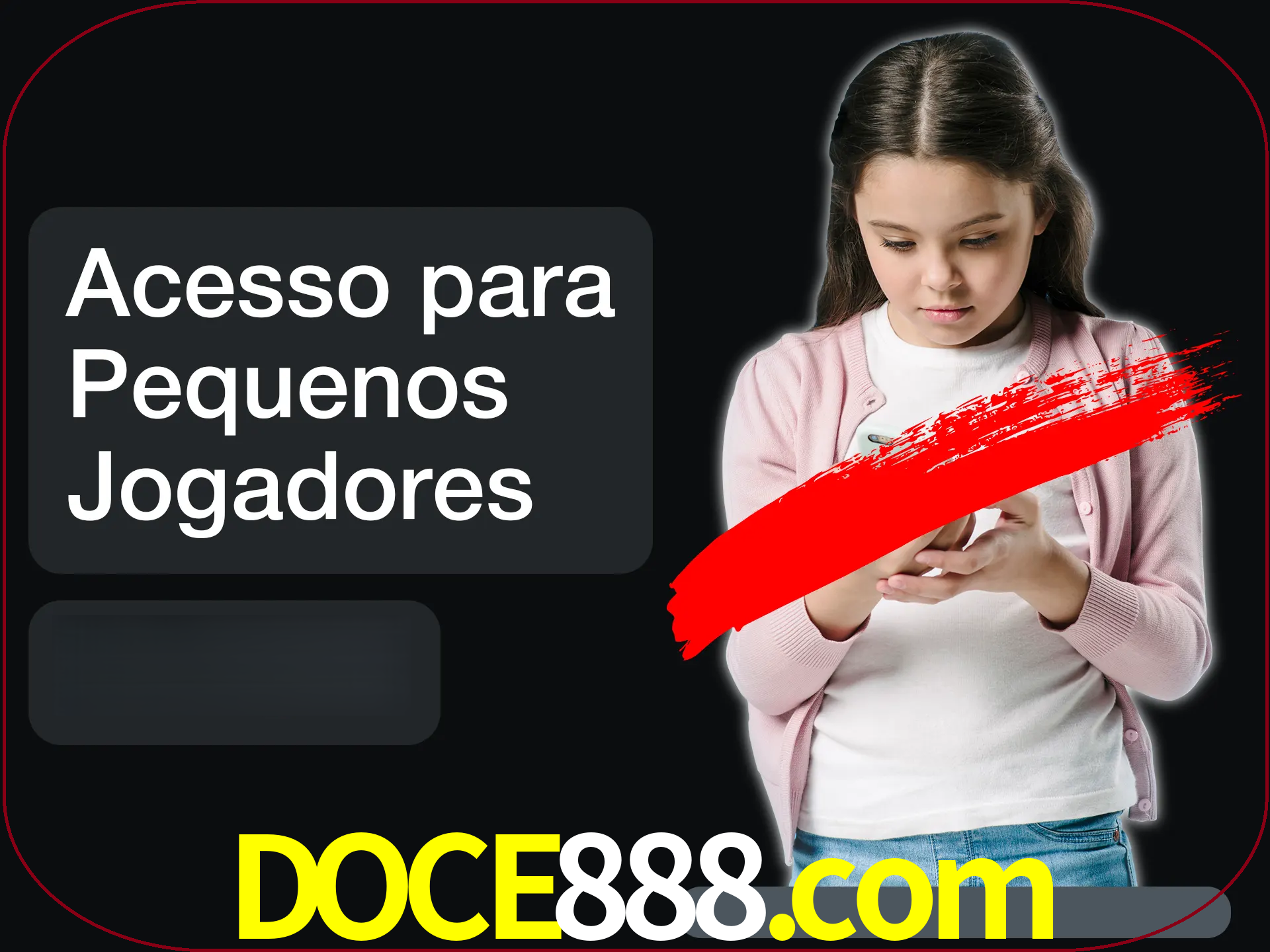 As crianças não podem jogar jogos de cassino.
